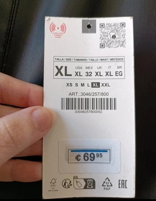 Chaqueta Zara Piel Vegana Negra XL