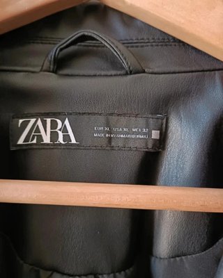 Chaqueta Zara Piel Vegana Negra XL