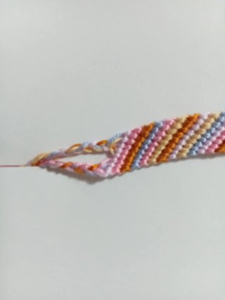 Braccialetto artigianale righe colorate multicolor