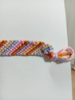 Braccialetto artigianale righe colorate multicolor