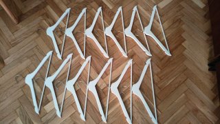 12 Perchas Ikea Bumerang Madera Blancas