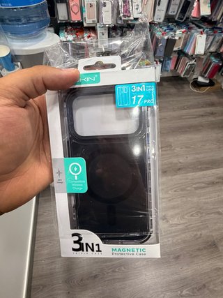 Funda XIN 3 en 1 para Iphone 17 Pro Negro