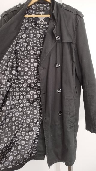 Gabardina Negra Hombre