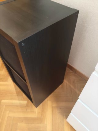Estantería Kallax 2 cajones Ikea negro