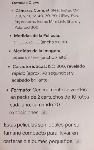 6 Paquetes Fuji Instax Mini 20 Hojas