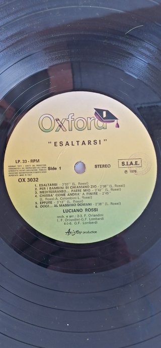 Vinile LP Luciano Rossi - Esaltarsi (1976)