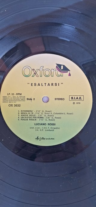 Vinile LP Luciano Rossi - Esaltarsi (1976)