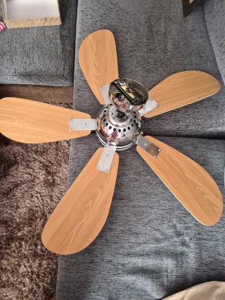 Ventilador de techo madera y metal
