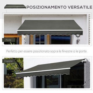 Tenda da Sole per Esterno Avvolgibile a Bracci con