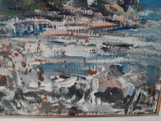 Cuadro antiguo impresionista 60x50