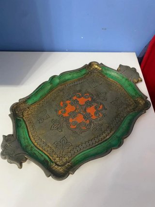 Vassoio Veneziano Vintage Decorato