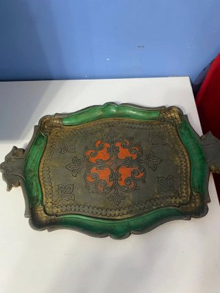 Vassoio Veneziano Vintage Decorato