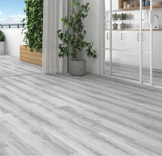 Suelo porcelánico gris 22,5x90cm Artens