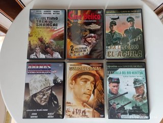 Lote 6 Películas DVD Bélicas