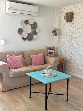 Sofá 2 plazas Ikea beige tela.