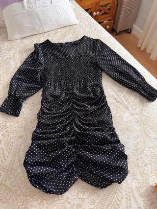 Vestido Zara lunares negro y blanco