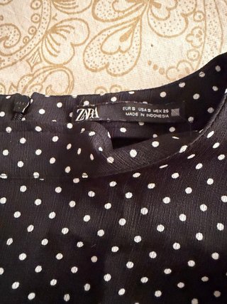 Vestido Zara lunares negro y blanco