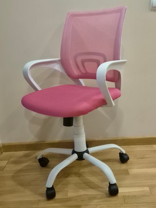 Silla de escritorio infantil/juvenil rosa