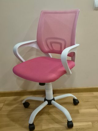 Silla de escritorio infantil/juvenil rosa