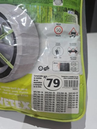 Cadenas textiles para nieve DRIVETEX Talla 79