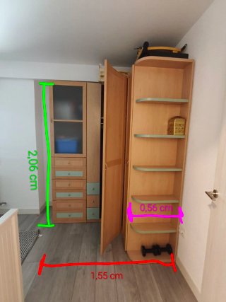 Armario esquinero habitación