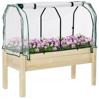 Letto per Orto Rialzato con Copertura in PE, Fiori