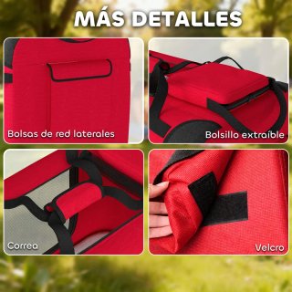 Transportín para mascotas rojo