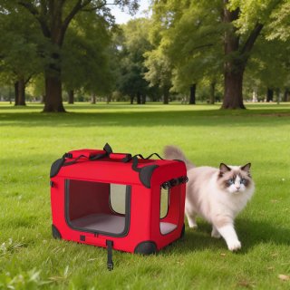 Transportín para mascotas rojo