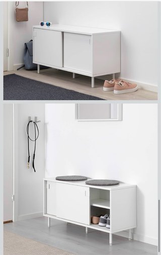 Mueble recibidor/zapatero MACKAPAR blanco