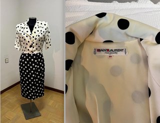 Vestido YSL lunares años 70 Talla 44