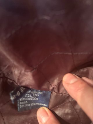 Chaqueta de piel marrón