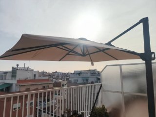 Sombrilla Seglaro ikea  de exterior con base