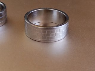 Lote 4 Anillos Plata y Negro. Acero