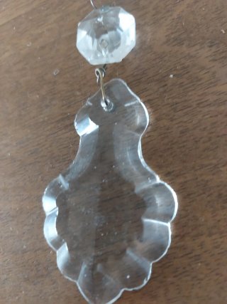3 Lágrimas de cristal facetado para lámpara