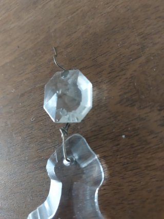 3 Lágrimas de cristal facetado para lámpara