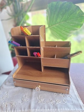 Organizador de escritorio de madera