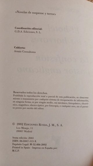 ​Lote 3 Libros Terror y Suspense (Tapa Dura)