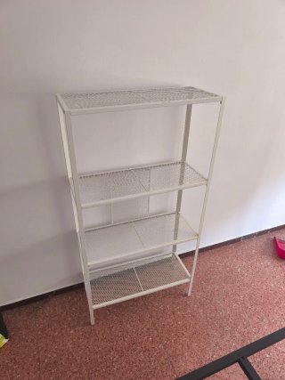 Estantería metálica blanca 4 baldas