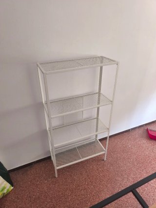 Estantería metálica blanca 4 baldas