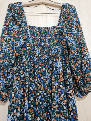 Vestido midi estampado floral