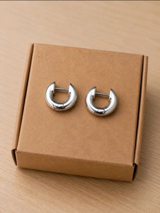 Pendientes aro plata gruesos