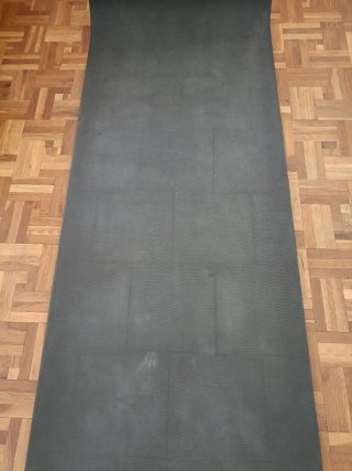 Esterilla de yoga verde con cintas