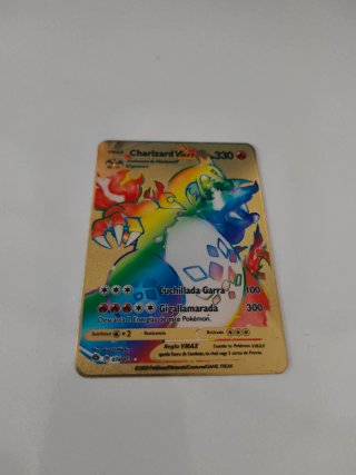 Lote 5 Cartas Pokémon Metalizadas Rígidas