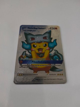 Lote 5 Cartas Pokémon Metalizadas Rígidas