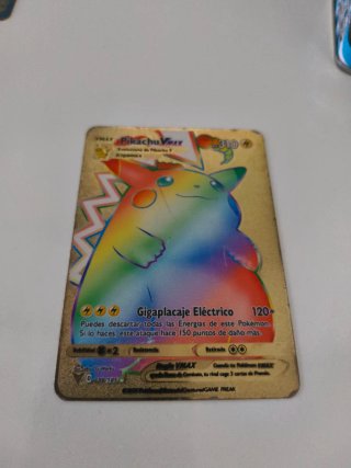Lote 5 Cartas Pokémon Metalizadas Rígidas