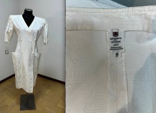 Vestido Ungaro Blanco Jazpeado Talla 46