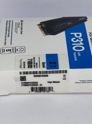 Crucial P310 2TB PCIe Gen4 NVMe M.2 SSD Nuevo