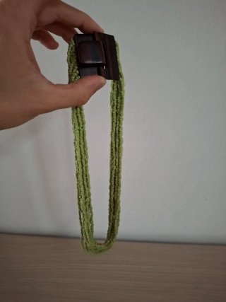Collana etnica multifilo verde artigianato Marocco