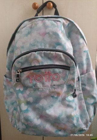Mochila Totto niña estampado floral