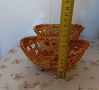 Lote 2 cestas mimbre ovaladas